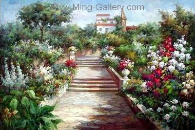 GAR0031 - Oil painting of Garden for Sale