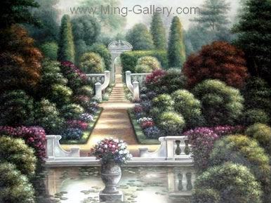 GAR0035 - Oil painting of Garden for Sale
