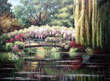 GAR0037 - Oil painting of Garden for Sale