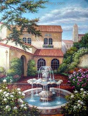 Gardens painting on canvas GAR0042