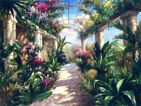 Gardens painting on canvas GAR0043