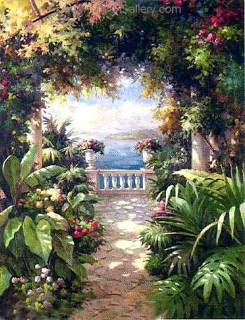 Gardens painting on canvas GAR0044