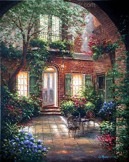 Gardens painting on canvas GAR0045