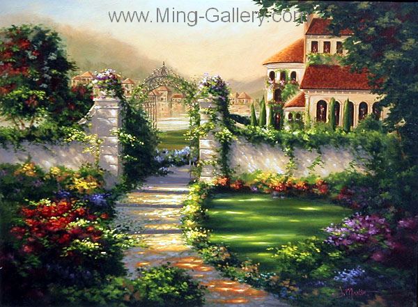 GAR0050 - Oil painting of Garden for Sale