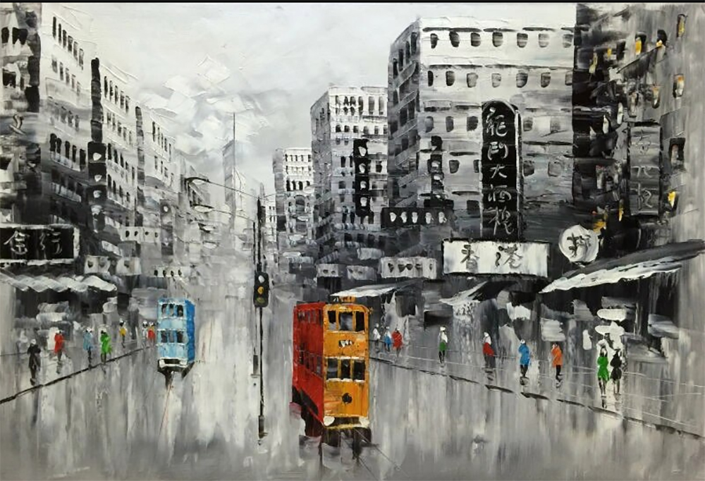 Hong Kong painting on canvas HKG0008