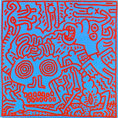 Keith Haring replica painting Hari14