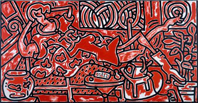 Keith Haring replica painting Hari16