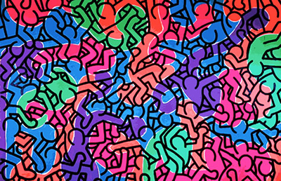 Keith Haring replica painting Hari17