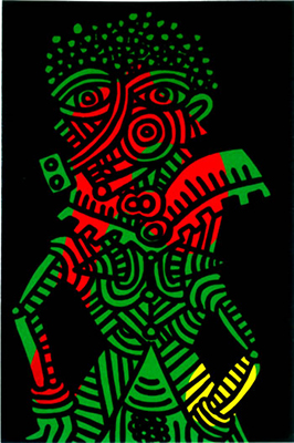 Keith Haring replica painting Hari21