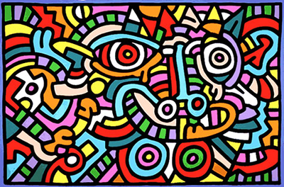 Keith Haring replica painting Hari22