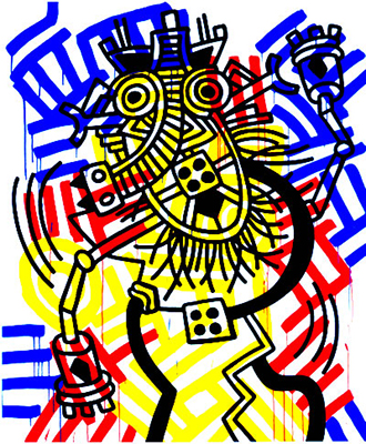 Keith Haring replica painting Hari23