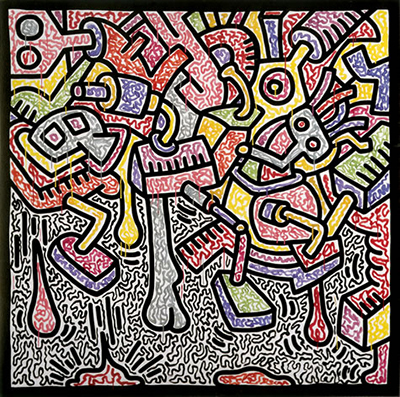 Keith Haring replica painting Hari24
