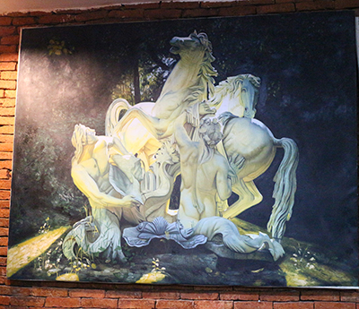 Paintings In Stock Marble Horses  painting on canvas INS0004