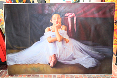 Paintings In Stock Ballet Dancer  painting on canvas INS0029