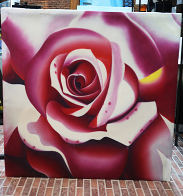 Paintings In Stock Rose  painting on canvas INS0051