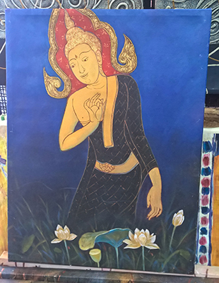 Paintings In Stock Thai Buddha painting on canvas INS0076