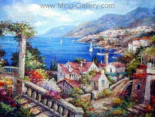 Mediterranean painting on canvas MED0010