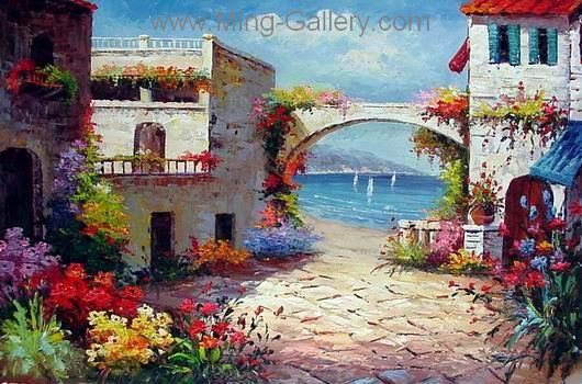 Mediterranean painting on canvas MED0042