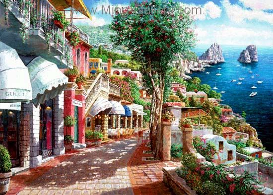 Mediterranean painting on canvas MED0081