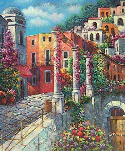 Mediterranean painting on canvas MED0096