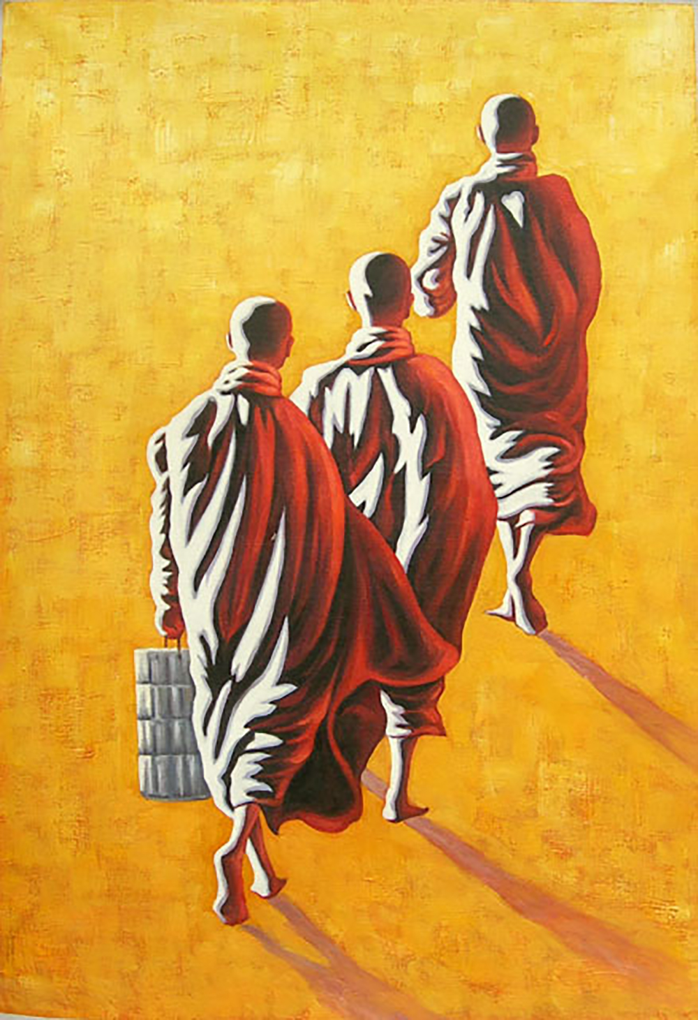 Buddhist Monk painting on canvas MNK0014