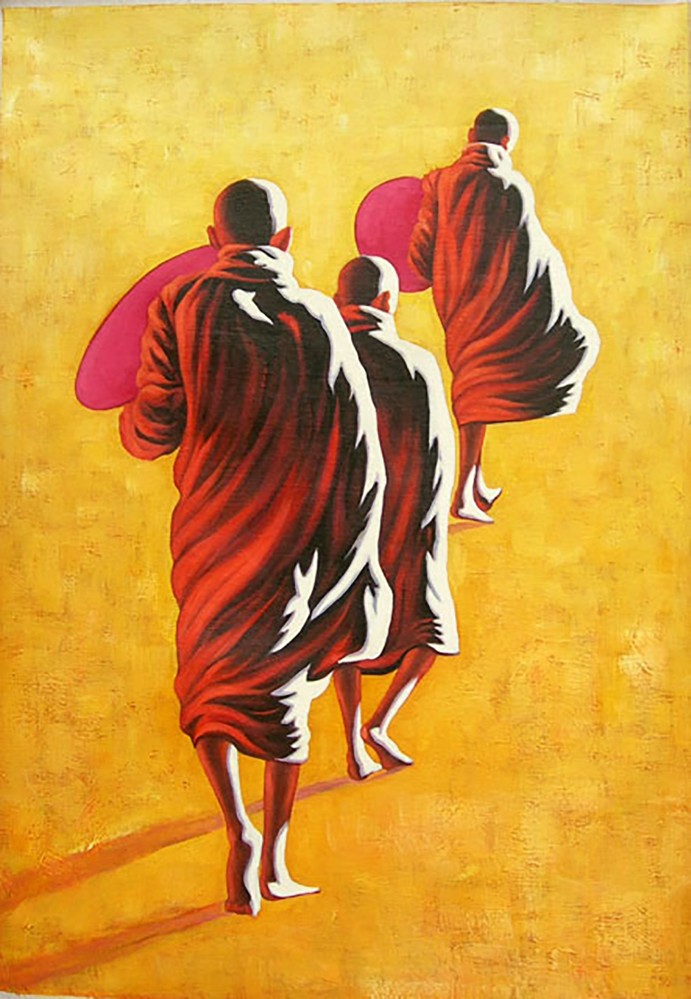 Buddhist Monk painting on canvas MNK0016