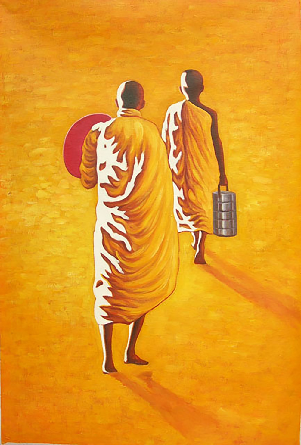 Buddhist Monk painting on canvas MNK0017
