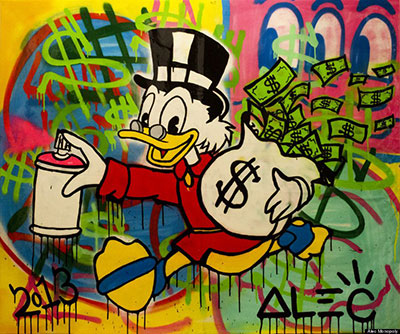 Alec Monopoly replica painting Mono14