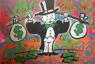 Alec Monopoly replica painting Mono17