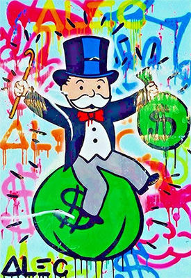 Alec Monopoly replica painting Mono30