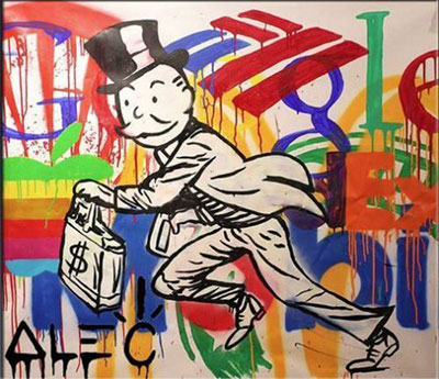 Alec Monopoly replica painting Mono35