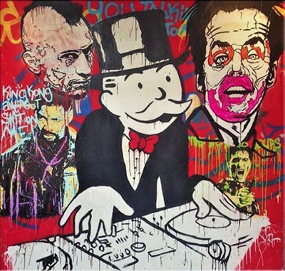 Alec Monopoly replica painting Mono36