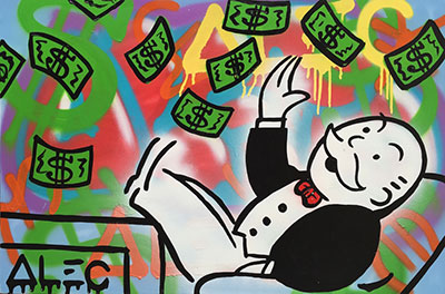 Alec Monopoly replica painting Mono4