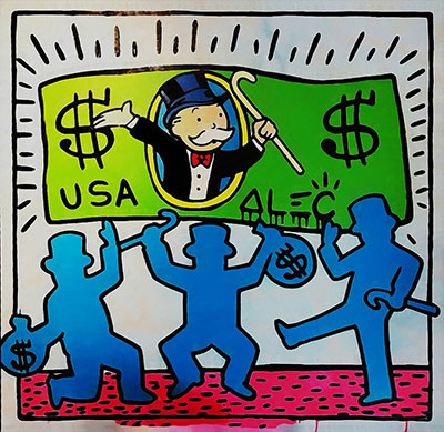 Alec Monopoly replica painting Mono41