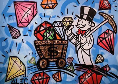 Alec Monopoly replica painting Mono49