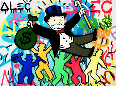 Alec Monopoly replica painting Mono51