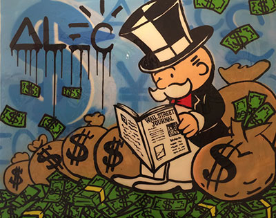 Alec Monopoly replica painting Mono8