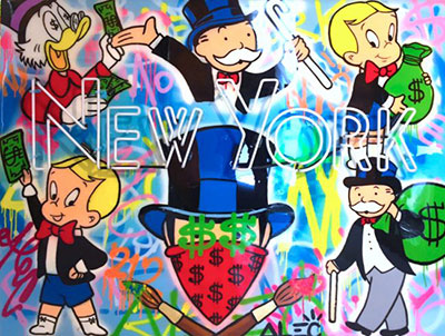 Alec Monopoly replica painting Mono9