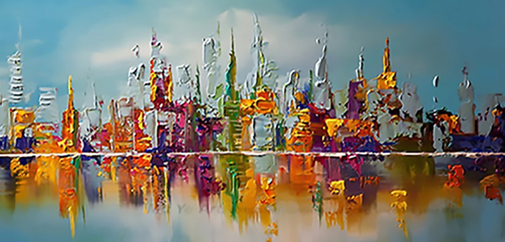 New York painting on canvas NYC0005