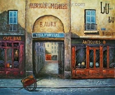 OSF0003 - Oil Painting of Old Shopfront