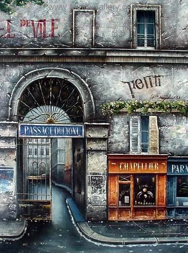 Old French Shopfront painting on canvas OSF0004