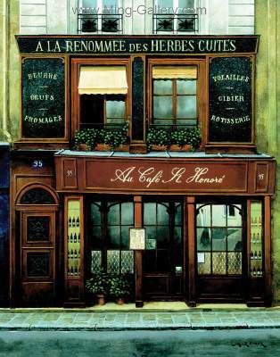 Old French Shopfront painting on canvas OSF0005