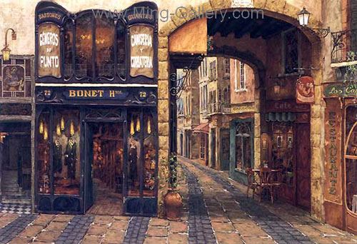 Old French Shopfront painting on canvas OSF0011