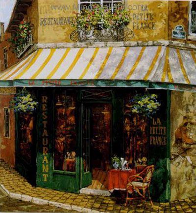 Old French Shopfront painting on canvas OSF0014