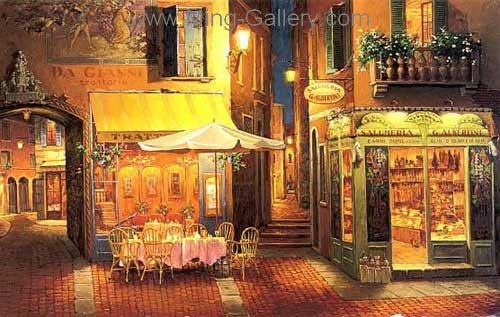 Old French Shopfront painting on canvas OSF0025