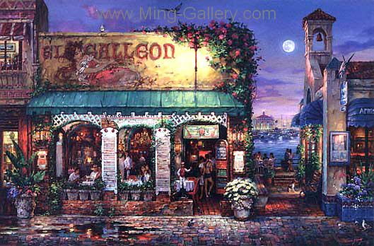 Old French Shopfront painting on canvas OSF0027