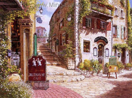 Old French Shopfront painting on canvas OSF0029