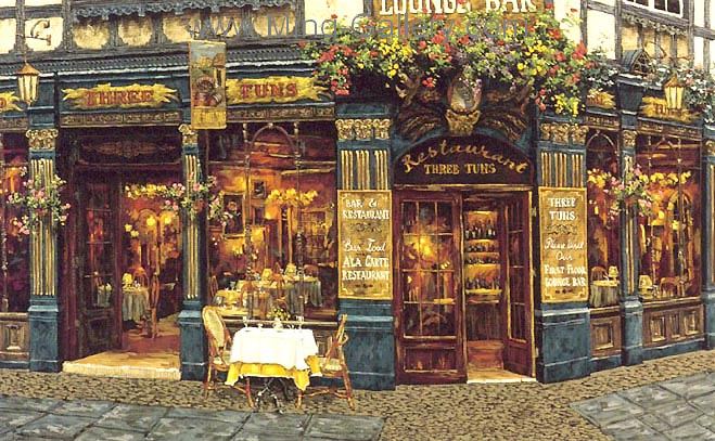 Old French Shopfront painting on canvas OSF0035