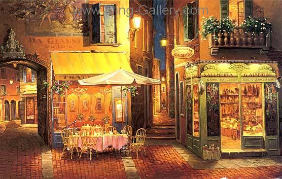 Old French Shopfront painting on canvas OSF0037