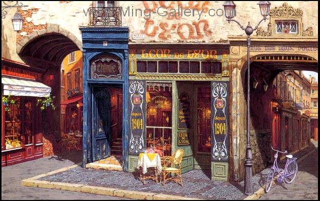 Old French Shopfront painting on canvas OSF0039